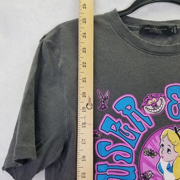 Junk Food T-shirt XS Disney Alice In Wonderland Curiouser Indie Sleeze Grung NEW - Picture 13 of 15
